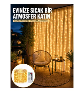 Mey İthalat® Romantik Ambiyans İçin Uzaktan Kumandalı Günışığı Peri Led Yeni Nesil