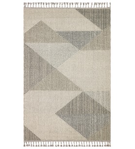 Bespoky Eberndorf Mavi Patchwork Pamuklu El Dokuması Alan Halısı