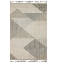 Bespoky Eberndorf Mavi Patchwork Pamuklu El Dokuması Alan Halısı