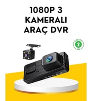 3 Kameralı Araç İçi Dvr Kayıt Cihazı  Ön İç Arka Kamera Full Hd