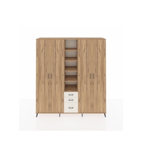 Hyperion Dolap 17 Raflı 3 Çekmeceli 4 Kapaklı 220x44x243 Çam-Çam/Aytaşı