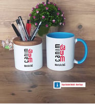 Dayıya Hediye Kalemlik, Kupa Bardak T Kişiye Özel Hediye (Model 7)