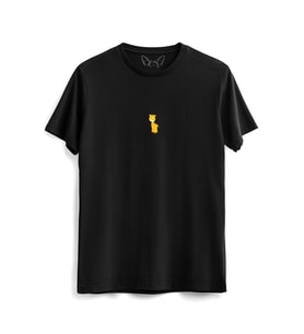  Animal Zürafa Resimli Tasarımlı Dijital Baskılı Çocuk Siyah Tshirt