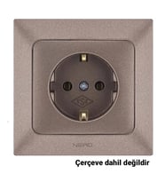 NE-AD Aras Topraklı Priz - Mocha
