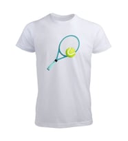 Tenis Tasarımlı Tişört (Düz Beyaz)