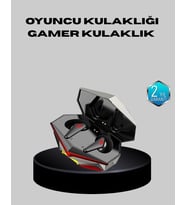 Bluetooth 5.0 Kablosuz Kulaklık LED Işıklı Silikonlu Tasarımlı