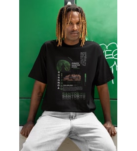 Tasarım Roronoa Zoro Santoryu Pirate Hunter Zoro Baskılı Unisex Oversize Anime Dizi Karakter Tişört