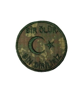 Nakış Patch Bir Ölür Bin Diriliriz TSK