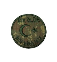 Nakış Patch Bir Ölür Bin Diriliriz TSK