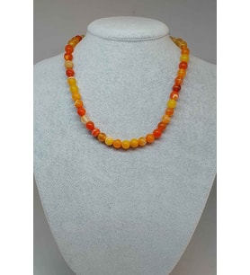 Akik Taşı Kolye 8mm (17300) (Klipsli)