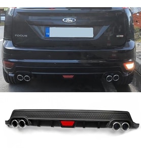 Ford Focus 2 Hatchback Siyah Difüzör Difizör Yuvarlak Egzoz Görünüm Kulaklı Tip 2004 - 2010