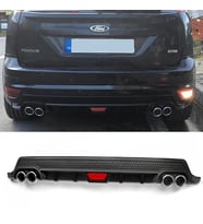 Ford Focus 2 Hatchback Siyah Difüzör Difizör Yuvarlak Egzoz Görünüm Kulaklı Tip 2004 - 2010