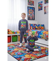 Cg Kids Brawl Stars 2 Iplik Kumaş Erkek Çocuk Alt Üst Takım Süper Kalite Eşofman Detay (Gri)