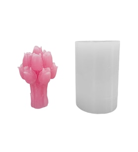 Tahtakale Toptancı Silikon 3D Lale Buketi Mum Kalıbı