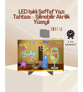 Çocuklar İçin Renkli Led Mesaj Tahtası – Neon Kalemli, Eğlenceli Ve Yaratıcı Yazı Panosu
