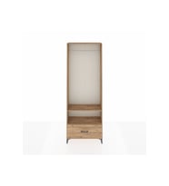 Arges Dolap 2 Raflı Tek Çekmeceli Tek Askılı 88x30x243 Çam-Çam