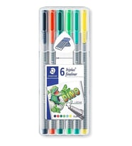 Staedtler Triplus 6'lı 0.3mm Üçgen Fineliner Dino Kalem Seti SB6CS10