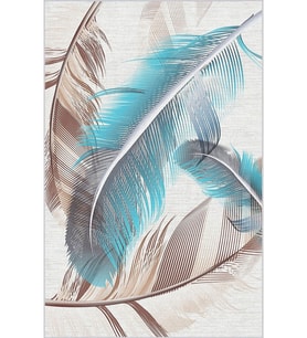 Eliana Home Baskılı, Yıkanabilir Kaymaz Taban Salon Halısı LNA0449 100x150 cm (Mavi)