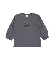 Civil Baby Lovely Nakışlı 6-18 Ay Sweatshirt - Gri (Koyu Gri)