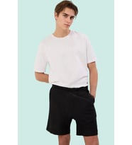 Erkek Regular Fit Örme Şort Geniş Paça Rahat Günlük Yaz Modern Tasarım Stilin Buluştuğu Yer (Siyah)