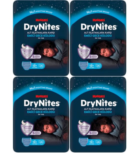 Drynites Emici Gece Külodu/Külot Bez Erkek 13+ Yaş (48-60KG) X Large 80 Adet Mega Pk (4PK*20)