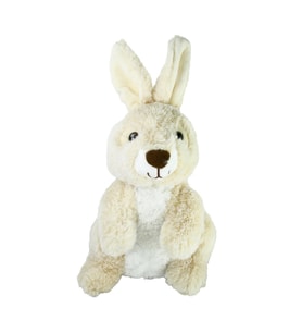 Peluş Oyuncak Oturan Tavşan 23 cm Oyun Arkadaşım Uyku Arkadaşı Yüksek Kalite Peluş Yastık Hediyelik (Krem)