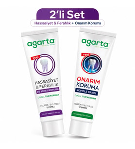 Agarta Doğal Tam koruma Diş Macunu 90 ML Hassasiyet -Ferahlık & Onarım -Koruma 90 ML (Karma 2Li Set)
