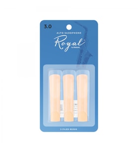 D'Addario Woodwinds RJB0330 Royal Alto Saksafon Kamışı No: 3.0 (Orta Seviye/Eğitim) - 3'lü Paket  Orta Sertlik, Net Ton ve Hassas Artikülasyon