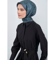 Armine Saf İpek Sura Eşarp-2026 İlkbahar-Yaz- 953700D (Petrol Mavisi)