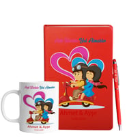 Sevgililer Gününe Özel Kırmızı Defter Kalem & Kupa Hediye Seti 15
