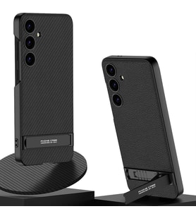Samsung Galaxy S24 Uyumlu Kılıf Zore Kamera Korumalı Leather Dikey Standlı Ays Kapak (Siyah)