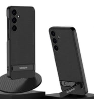 Samsung Galaxy S24 Uyumlu Kılıf Zore Kamera Korumalı Leather Dikey Standlı Ays Kapak (Siyah)