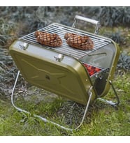 Karaca Katlanabilir Kolay Taşınabilir Kömürlü Barbekü (Yeşil)