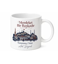 İl İlçe Yazılı (Tosya Kastamonu) Kişiye Özel Memleket Kupa Bardak Hemşehri Hediye