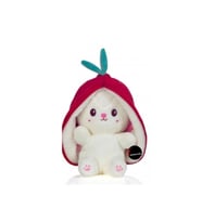 Sevimli Çilek Tavşan Peluş Oyuncak 35 cm Büyük Boy Hediyelik Uyku Arkadaşı (Çok Renkli)