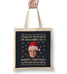 Im Dreaming Of A Dwight Christmas The Office Bez Çanta Uzun Saplı