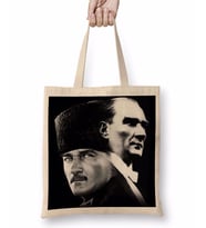 Atatürk 02 Bez Çanta Uzun Saplı