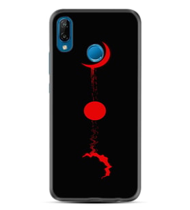 Huawei P20 Lite Mate 10 20 Lite Pro P40 Lite KılıfDesemli Silikon Red Moon 1710