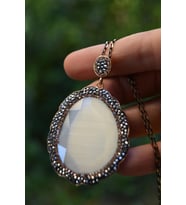 STONEAGE JEWELLERY Kedi Gözü Büyük Kolye