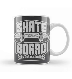 Skateboard Is Not A Crime Kupa Bardak Porselen