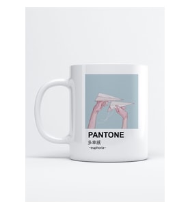 Pantone Euphoria Baskı Porselen Kupa Bardak