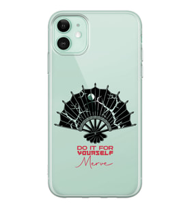 Yelpaze Tasarımlı Şeffaf Telefon Kılıfı (Tüm Modeller Mevcuttur)