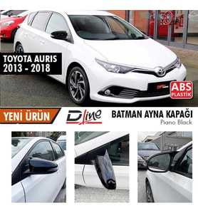 TOYOTA AURİS 2013-2018 YARASA BATMAN AYNA KAPAĞI PİANO BLACK (Siyah)