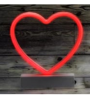 VİTRİN DEKOR IŞIĞI KIRMIZI KALPLİ LED IŞIK DECOR HEART RED LED LİGHT PİLLİ LED IŞIK KIRMIZI NEON LED IŞIK