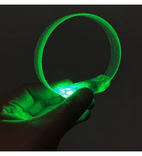 3 Modlu Pilli LED Işıklı Esnek Parti Bilekliği Yeşil