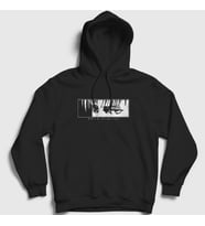 Presmono Unisex Siyah Levi Eyes Anime Attack On Titan Kapüşonlu Sweatshirt 123663tt