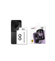 Samsung Galaxy Z Flip 6 Uyumlu Zore CL-11 Safir Parmak İzi Bırakmayan Anti-Reflective Kamera Lens Koruyucu (Siyah)