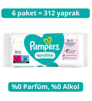 Prima Sensitive Islak Havlu Mendil 52x6 312 Yaprak