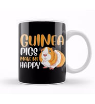 Guinea Pigs Make Me Happy Adorable Pet Guinea Pig Kupa Bardak Porselen
