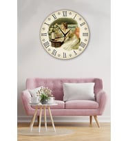 Bilge Retro Tasarımlı Duvar Saati 35x35cm (Baskılı)